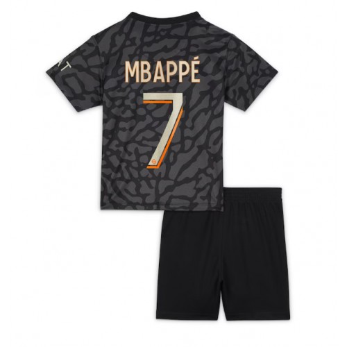 Paris Saint-Germain Kylian Mbappe #7 Tredjedraktsett Barn 2023-24 Kortermet (+ Korte bukser) Paris Saint-Germain Kylian Mbappe #7 Tredjedraktsett Barn 2023-24 Kortermet (+ Korte bukser)